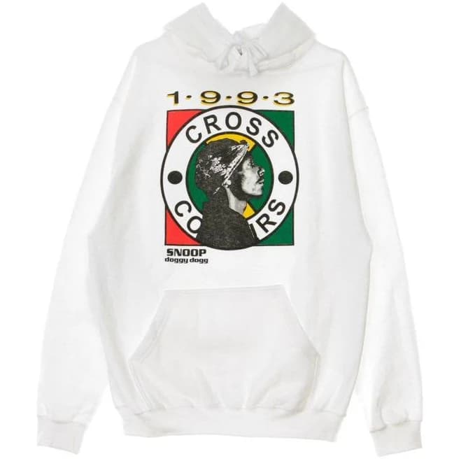 Cross Colours Men's Snoop Dogg Graphic Pullover Hooded Sweatshirt