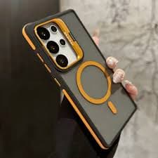Fold Metal Lens Stand Holder Magnetic Case for Samsung Galaxy S25 S24 S23 S26 Ultra Plus S23 FE Arylic Clear Shockproof Cover - AliExpress 202192403