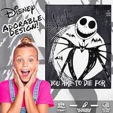 Disney Nightmare Before Christmas Blanket Fleece 59x51” Soft Bed Throw Sofa Couch Flannel Throw, Room Decor, Cozy, Warm Festive Gifts for Kids (Black/White) : Home & Kitchen - Amazon.com