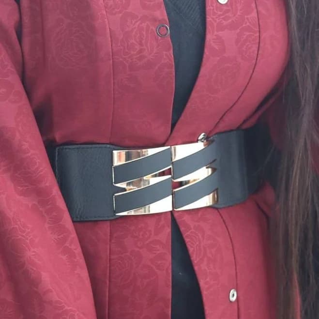 Stretchable Gold Buckle Belt
