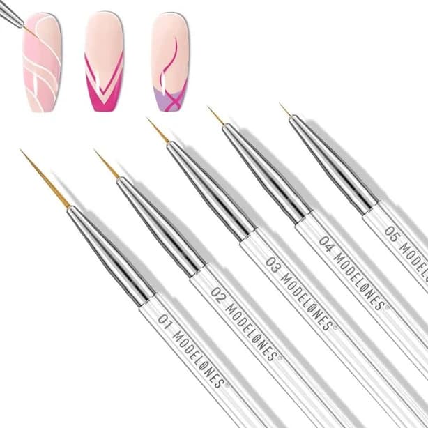 Modelones 5pcs Pure Nail Art Liner Brushes Set