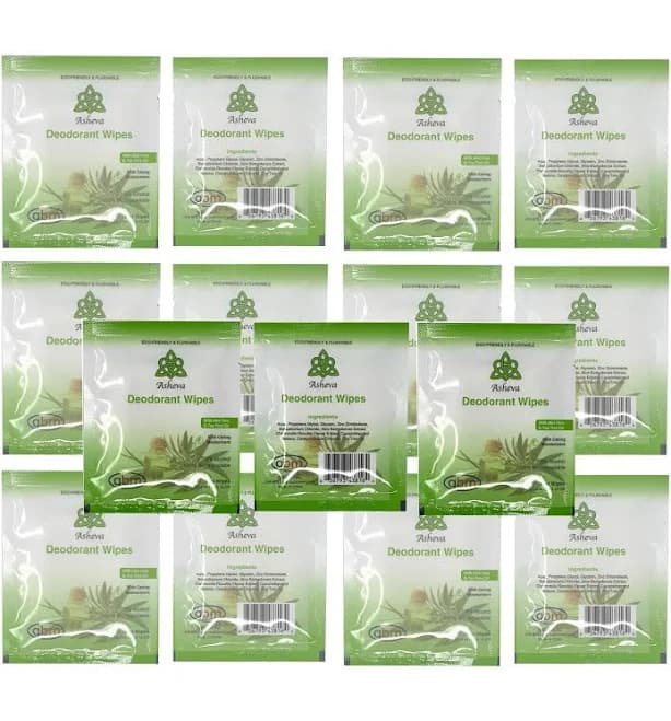 Asheva Individually Packaged Deodorant Wipes