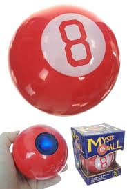 Christmas Wishes 8 Ball Red Toy - Tin Toy Arcade