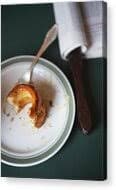 A Bitten Cinnamon Bun At The Restaurant Ora, Berlin Wood Print by Jalag / Maria Schiffer - Fine Art America