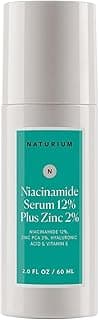 Naturium Niacinamide Face Serum 12% Plus Zinc 2% Jumbo, Anti-Aging, Pore Minimizer & Dark Spot Corrector with Hyaluronic Acid & Vitamin E, Vegan & Cruelty-Free, 2 oz