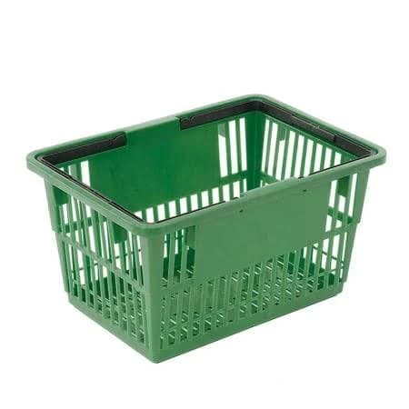 Good L Standard Plastic Shopping Basket with Plastic Handle 20 Liter 17L x 12W x 9H