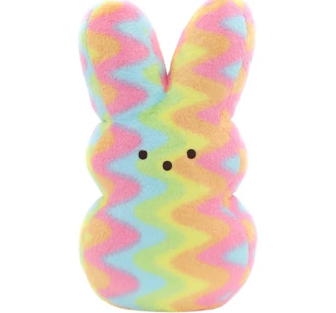 Jumbo 24-inch Peeps Bunny Rainbow Plush Stuffed Toy