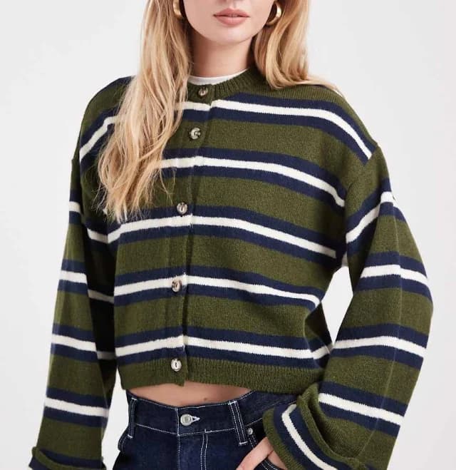 ASOS Knit Cardigan with Turn Up Cuff