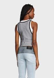 Generation Kiss Fishnet Layered Gossip Graphic Tank - White/Black – Dolls Kill