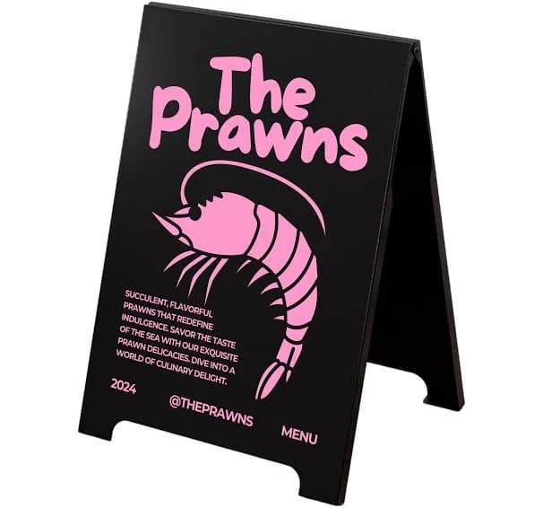Black Metal Sandwich Board Magnetic A-Frame Sign