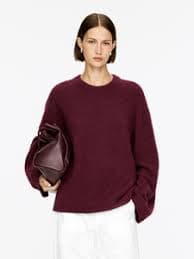 Alpaca-Wool Blend Jumper – Dark Burgundy – Women – ARKET WW