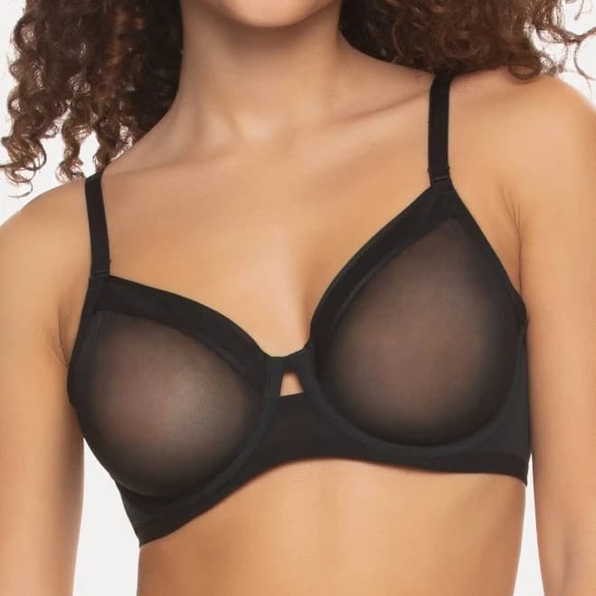 Felina Women's Ethereal Sheer Mesh Unlined Underwire Bra