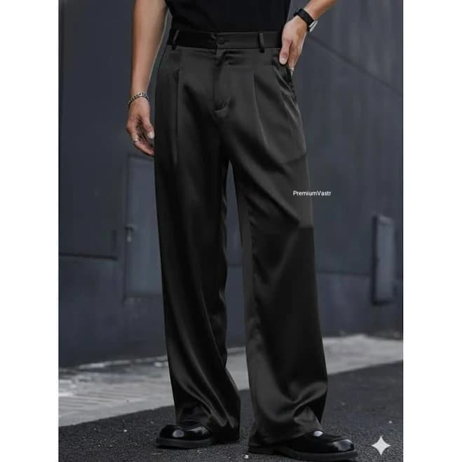 Men's Luxury Satin Wide Leg Pants