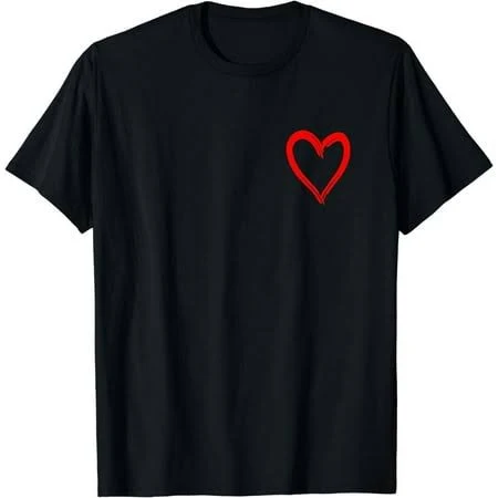 Sassalilly Red Heart Graphic Valentine's Day T-Shirt
