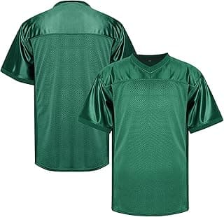 Blank Football Jersey,Men's Practice Jersey Football Athletic Shirt,Hip Hop Sports Blank T-Shirt S-3XL