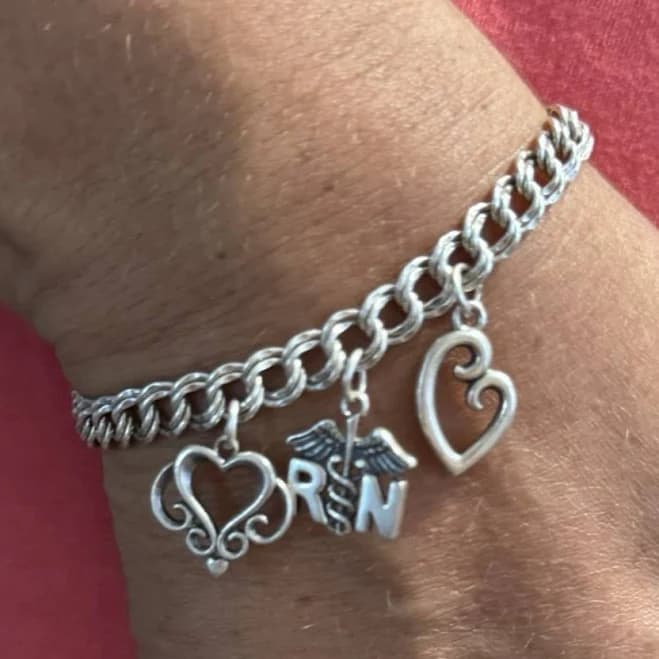 James Avery Sterling Silver Charm Bracelet With 3 Charms