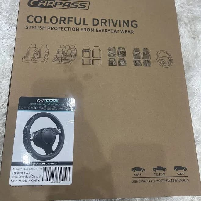 CAR PASS Bling Diamond Steering Wheel Cover