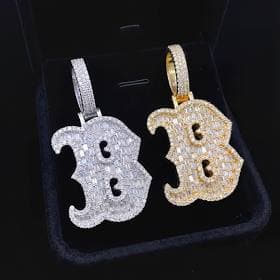 Helloice Iced Baguette Letter ‘B’ Pendant