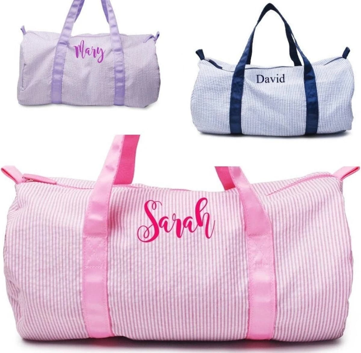 Seersucker Duffle Bags