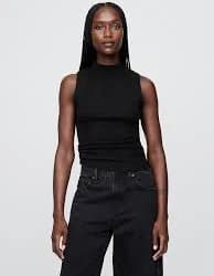 Rib Mockneck Tank Top