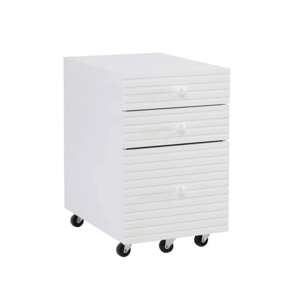 Powell Barrick 21-1/2"D Vertical 3-Drawer Rolling File Cabinet