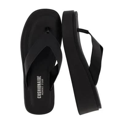 Cushionaire Women's Pippin Platform Thong Sandal with + Memory Foam