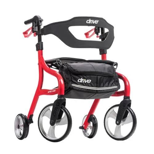 Drive Medical 102662RD Nitro Sprint Rollator, Red