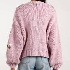 Blue Vanilla Dutsy Pink Flower Embroidery Detailed Cardigan | Fashion | Superdrug