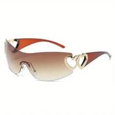 Y2K Wrap Around Fashion Sunglasses For Women One-piece Gradient Lens Glasses