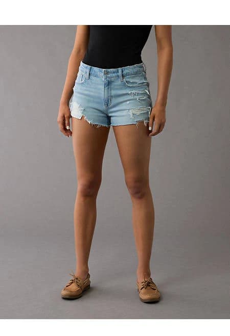 AE Women's Stretch Ripped Denim Perfect Shortie