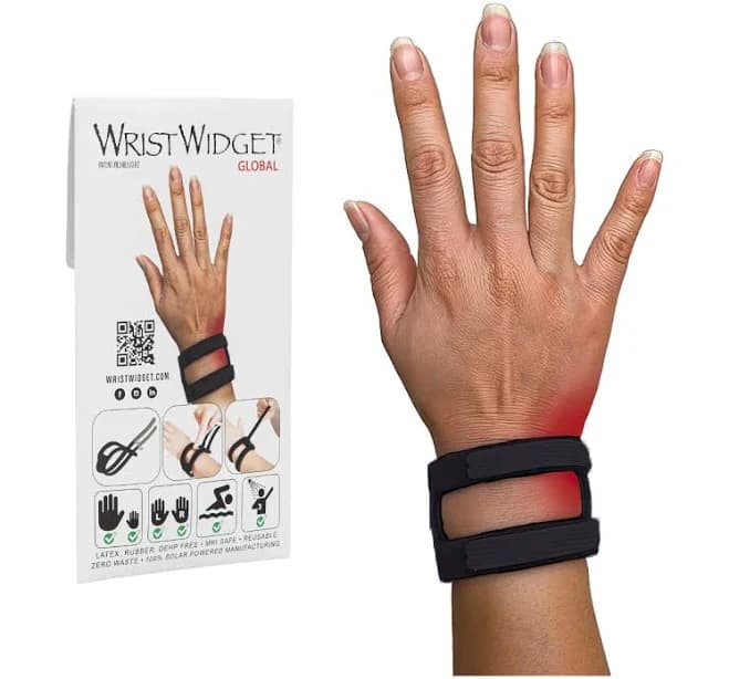 WristWidget (Black Adjustable Wrist Brace for Tfcc Tears, One Size Fits Most. for Left and Right Wrists, Support for Weight Bearing Strain, Exercise