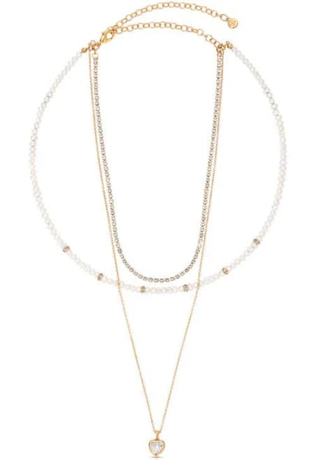 Ettika Women's Triple Layered Pendant Necklace
