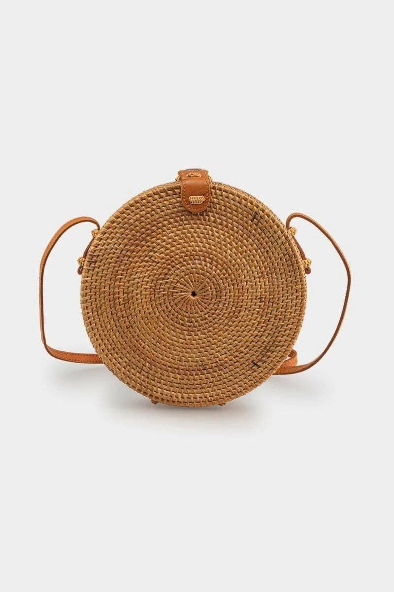 Novum Crafts Women's Round Rattan Bag