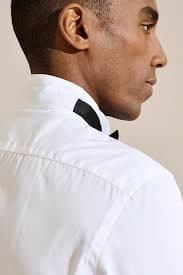 White Poplin Formal Shirt Hidden Button – Scabal