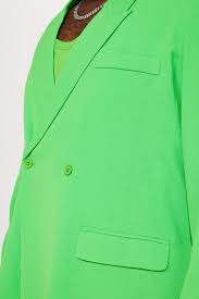 Golden Hour Boxy Double Breasted Suit Jacket - Green | Fashion Nova