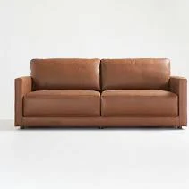 Crate & Barrel Gather Deep Leather Sofa
