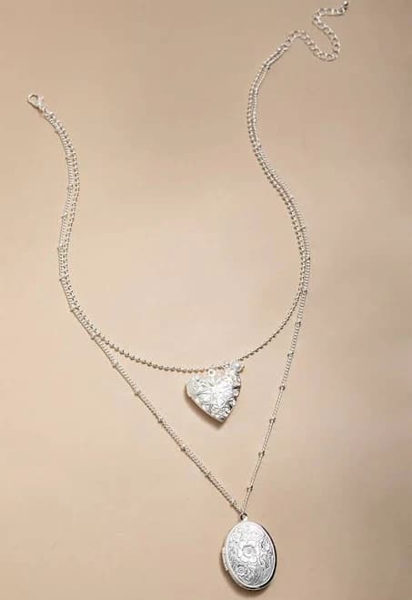 Francesca's Kathie Layered Locket Pendant Necklace