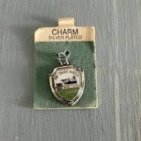 Vintage Silver Plated & Enamel Charm | Mercari