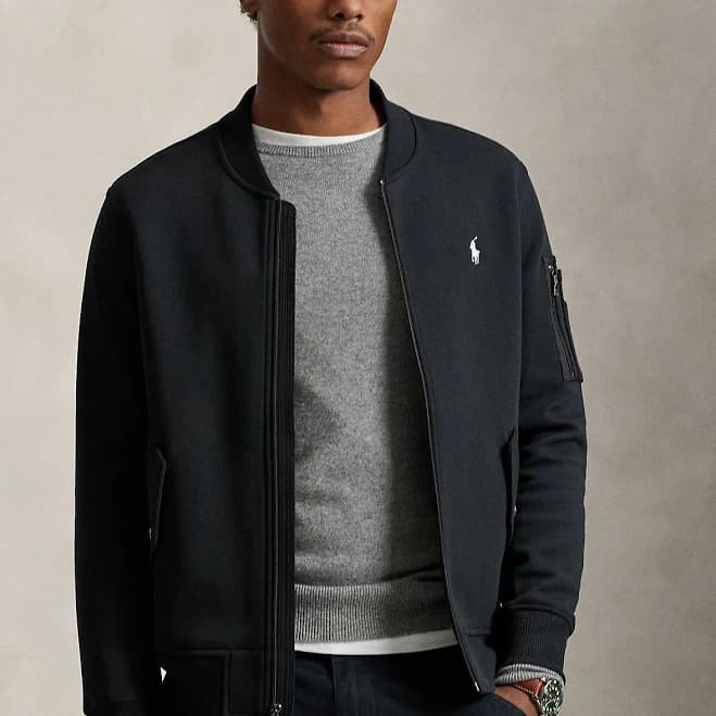 Ralph Lauren Men's Double-Knit Flight Jacket