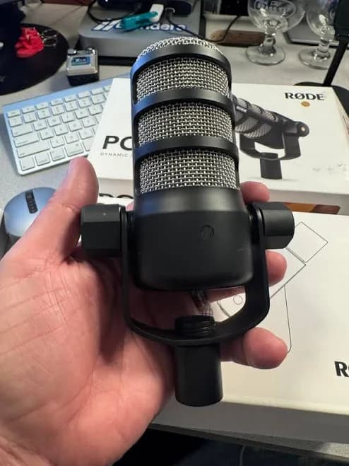 Used Rode PodMic Cardioid Dynamic Broadcast Microphone Black
