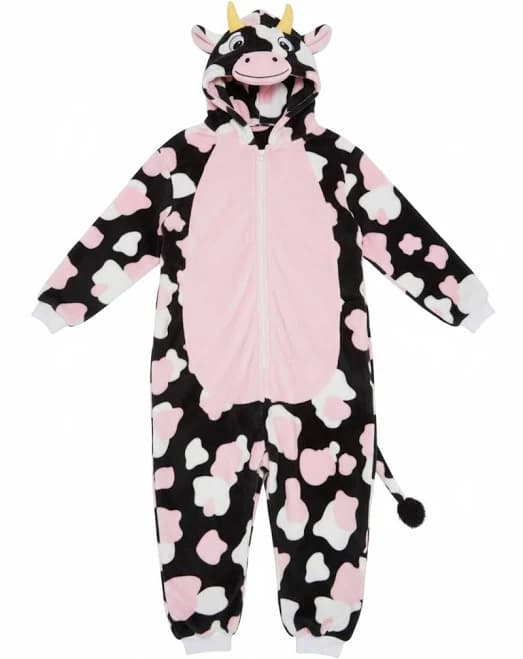 Girls Cow Onesie Pajamas