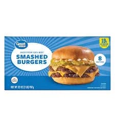 Great Value Frozen Beef Smashed Burgers