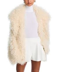 Norma Kamali Single Breasted Faux Fur Coat | Bloomingdale's
