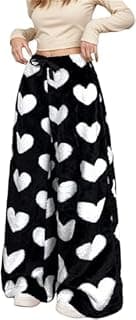 Flannel Leopard Pajama Pants for Women Fuzzy Pjs Pants Plush Furry Pajama Bottom