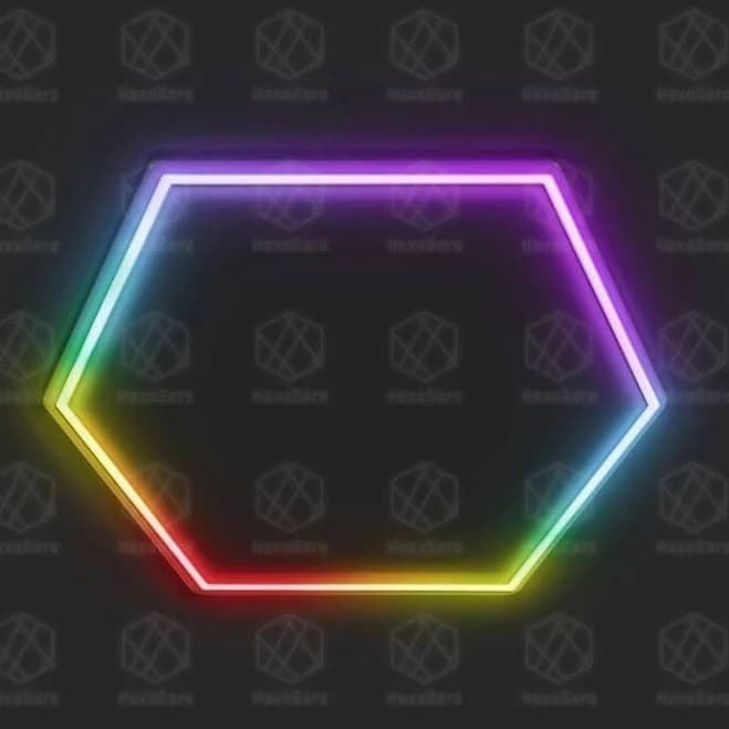 RGB Hexagonal Lights Grid Individual Hexagons