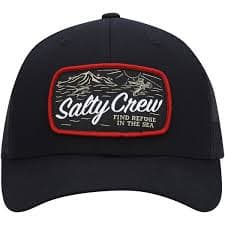 Salty Crew Tuna Isle Retro Trucker Snapback Hat - Black