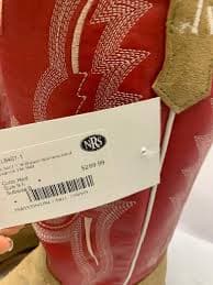 R. Watson Womens Boots Sand Rough Out Wide Square Toe Red-Size 9.5-NO BOX | eBay