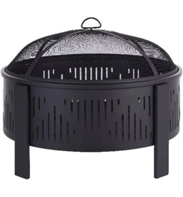 Living Accents 29 Inch Steel Round Wood Fire Pit