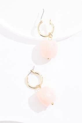 Lucite Charm Huggie Hoop Earrings