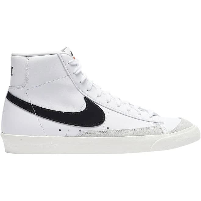 Nike Men's Blazer '77 Mid High White/Black Vintage Off Retro Classic Shoes